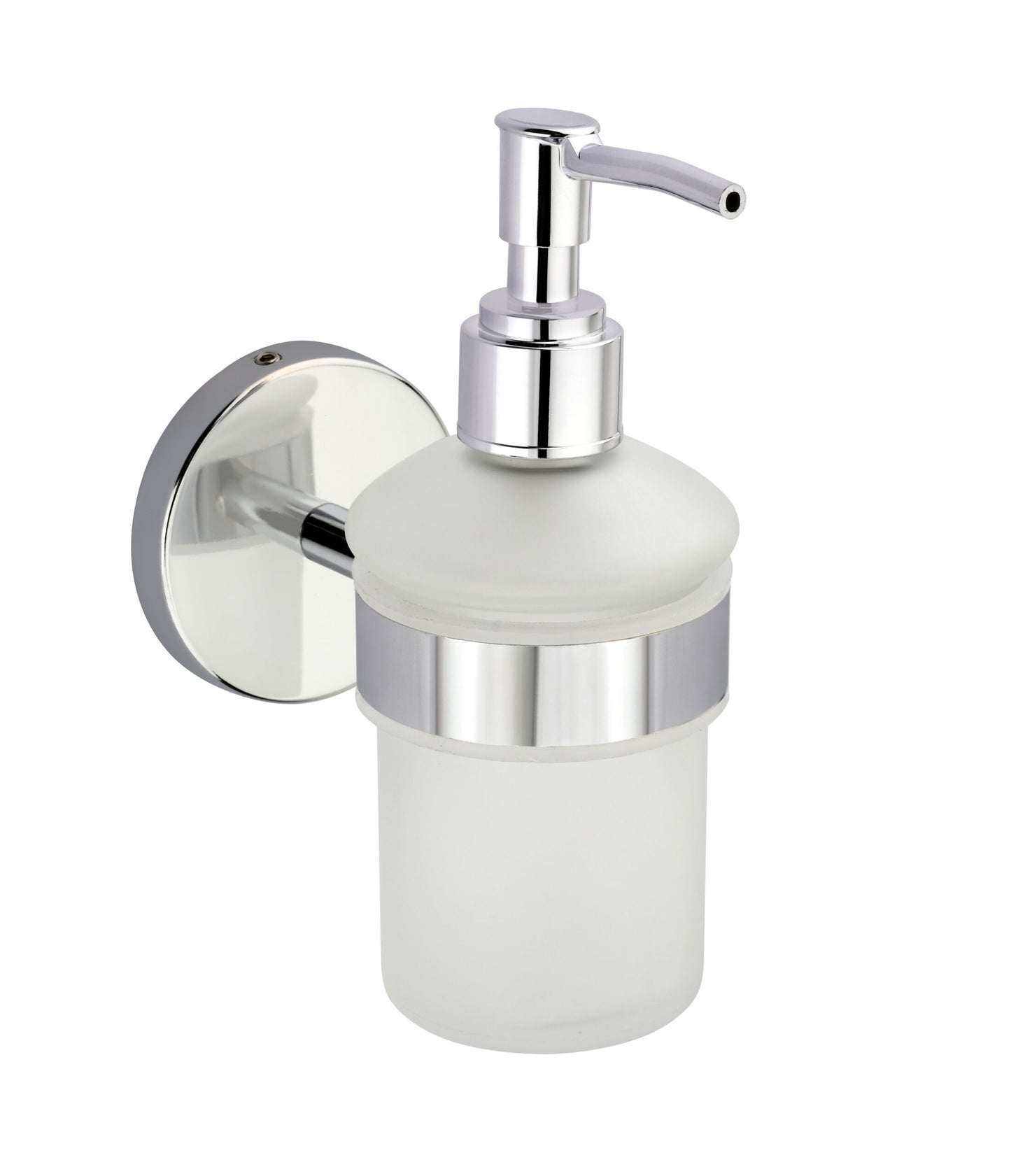 FROSTED ROUND SOAP DISPENSER HOLDER