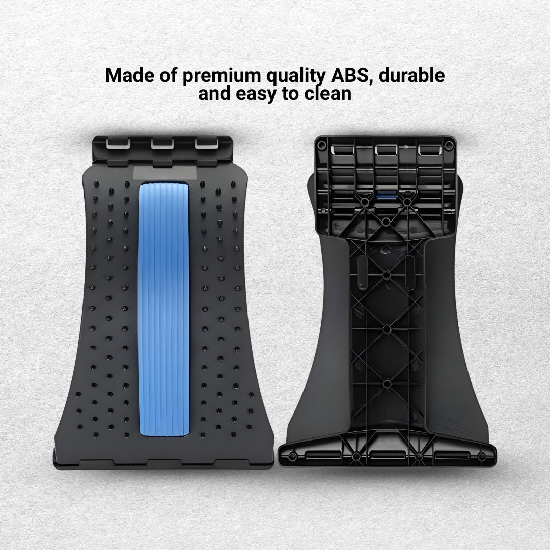 Multi-Level Back Stretcher Posture Corrector Device for Back Pain Relief with Back Support Mate Magic Back Stretching Massage (Blue)