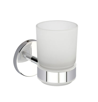 FROSTED ROUND GLASS TUMBLER HOLDER