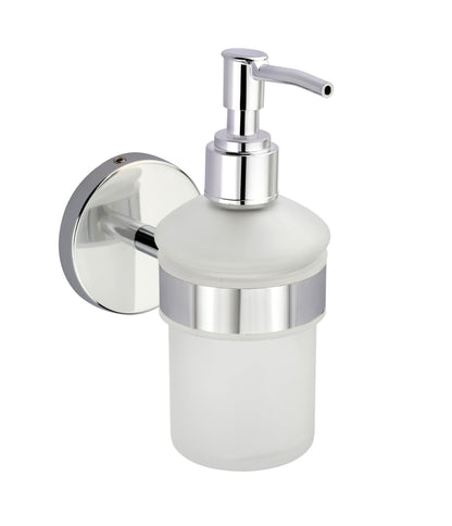 FROSTED ROUND SOAP DISPENSER HOLDER