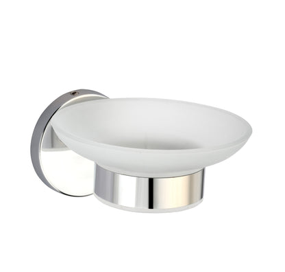 FROSTED ROUND SOAP DISH HOLDER