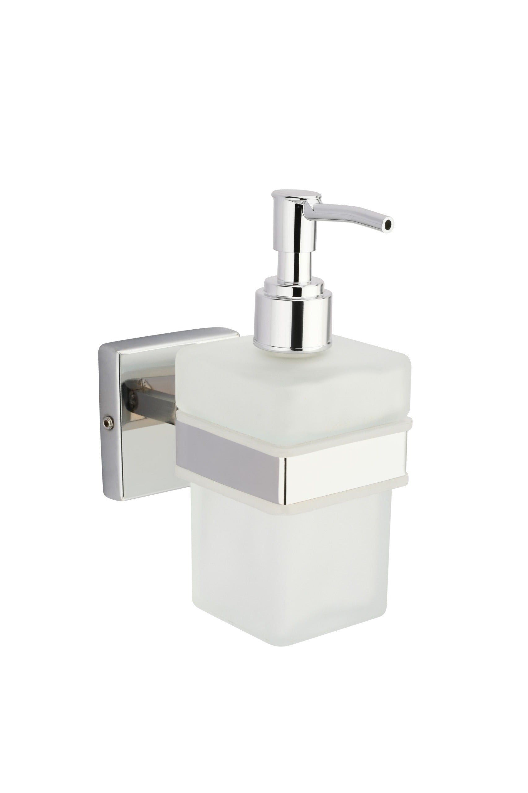 FROSTED SQUARE SOAP DISPENSER HOLDER