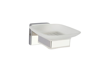 FROSTED SQUARE SOAP DISH HOLDER