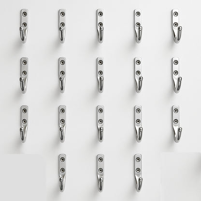 KAY SEVEN Stainless Steel J Hooks Unbreakable with Chrome Plated Finish for Bathroom, Door, Metal Wall Hook, Clothes and Keys Hanging, Kitchen Utensil Hanger Holder, Heavy Items(Single J Hook)