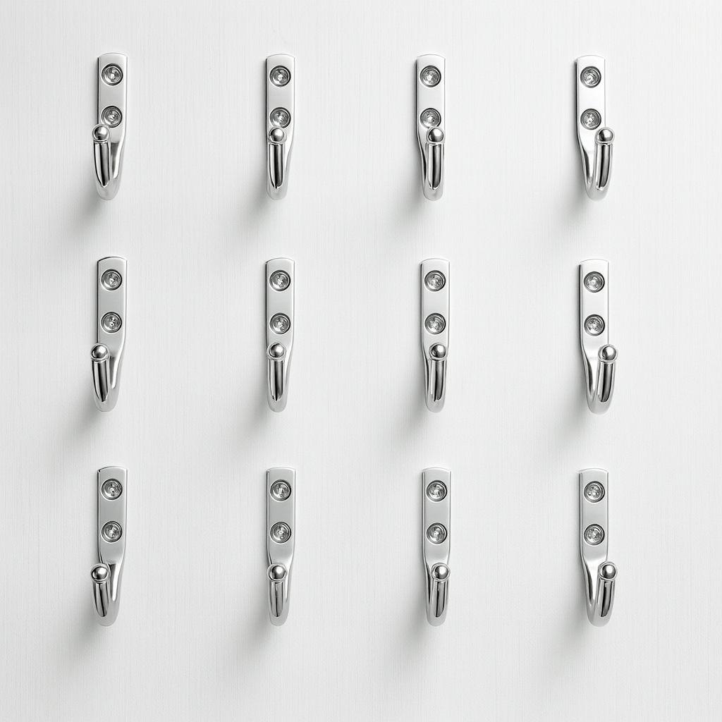 KAY SEVEN Stainless Steel J Hooks Unbreakable with Chrome Plated Finish for Bathroom, Door, Metal Wall Hook, Clothes and Keys Hanging, Kitchen Utensil Hanger Holder, Heavy Items(Single J Hook)